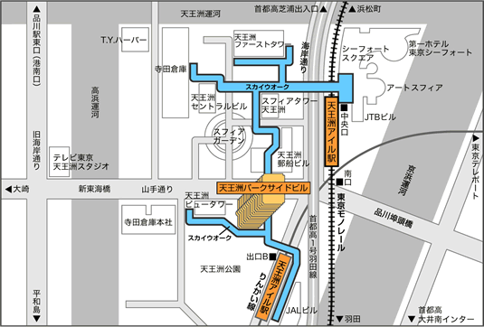 富士石油販売株式会社　本社周辺図